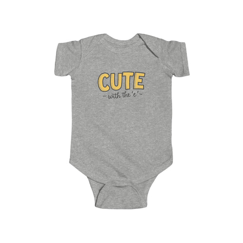 Cute with the E - Onesie CA Heather / NB (0-3M)