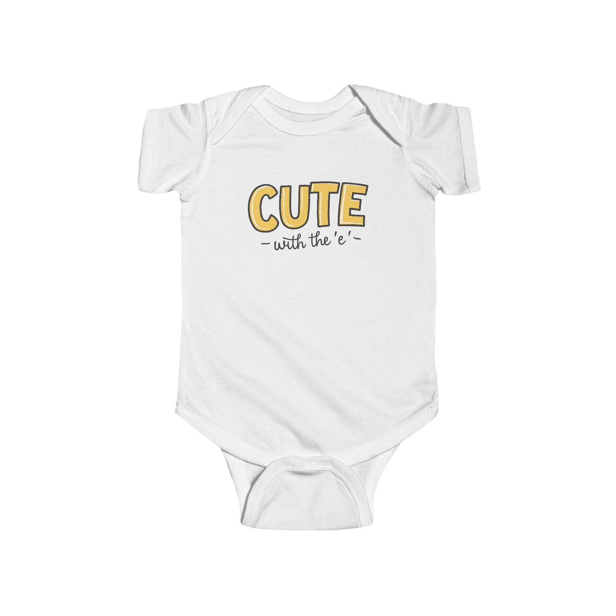 Cute with the E - Onesie CA White / NB (0-3M)