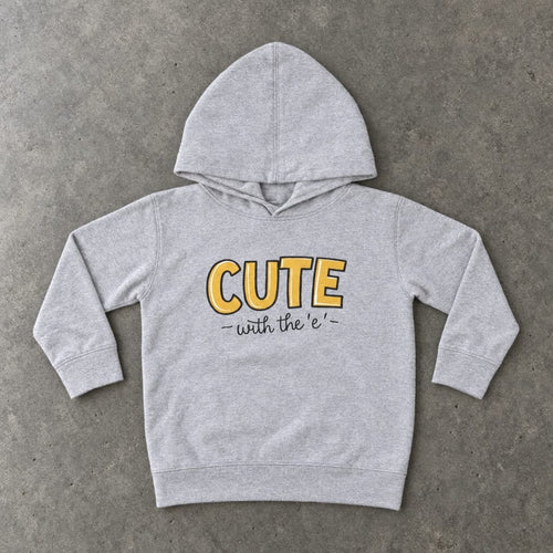 Cute With The "E" Toddler Hoodie Heather / 2T