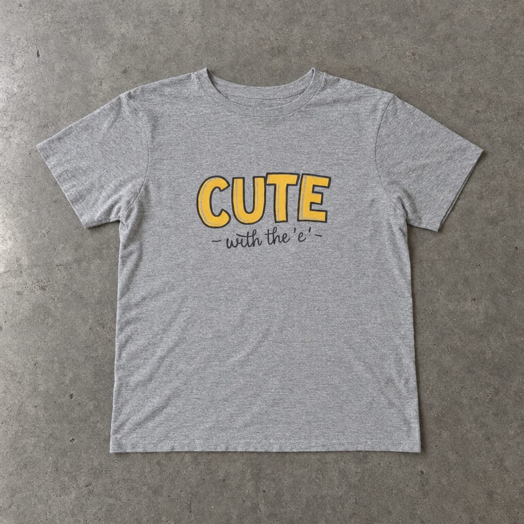Cute with the E - Toddler Tee Athletic Heather / 2T