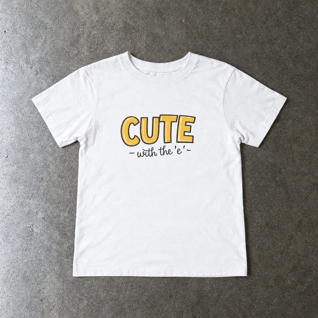 Cute with the E - Toddler Tee White / 2T