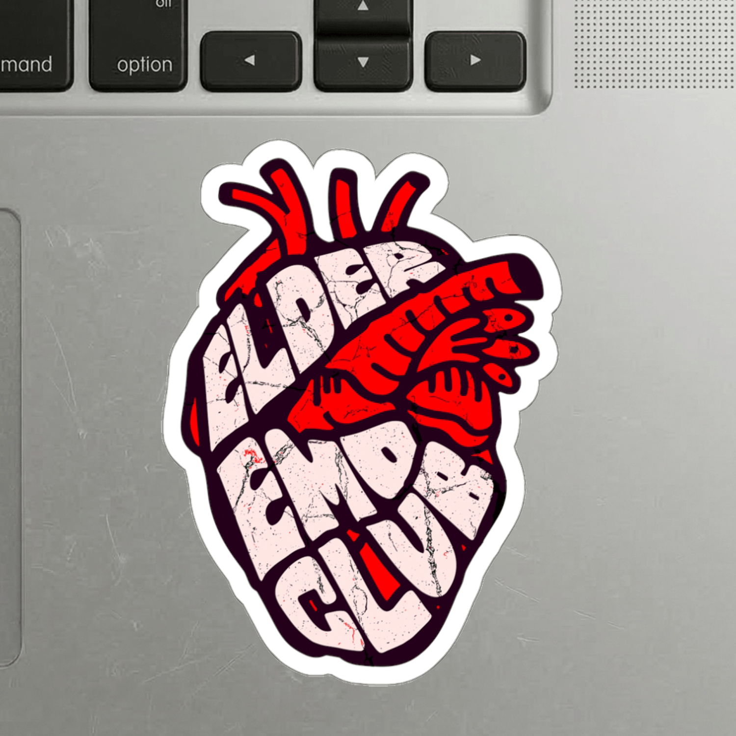 Elder Emo Club Heart Sticker