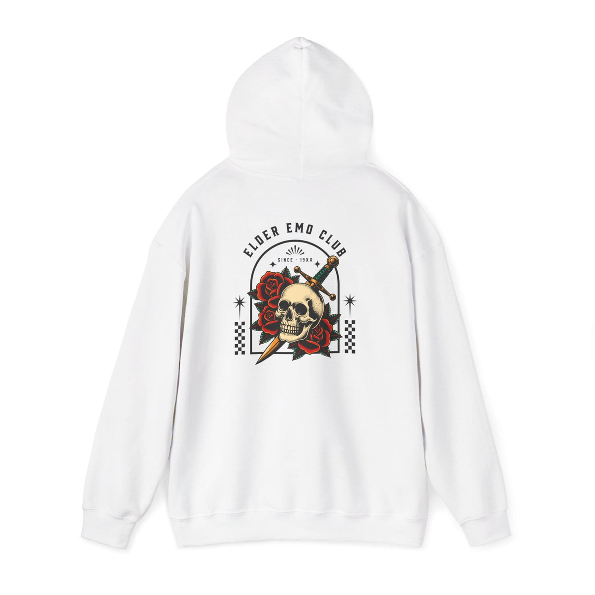 Elder Emo Club Skull & Dagger Hoodie S / White