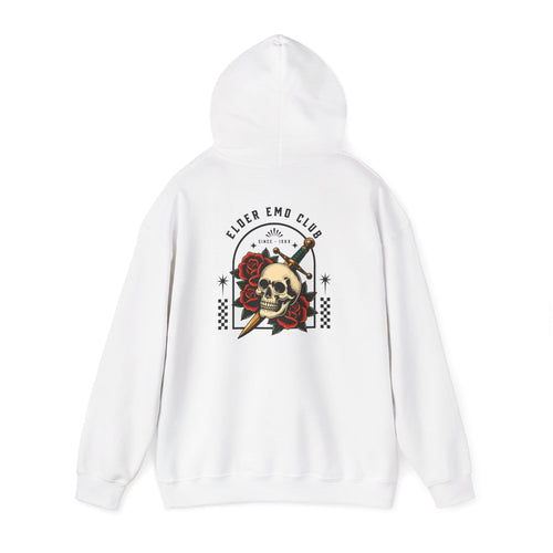 Elder Emo Club Skull & Dagger Hoodie S / White