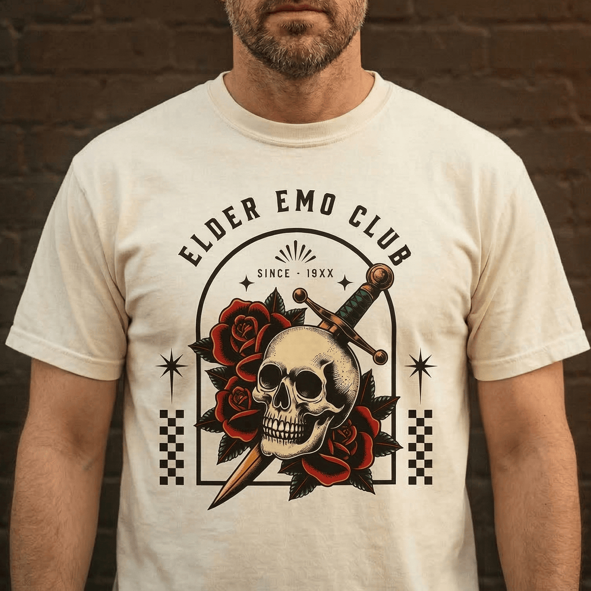 Elder Emo Club Skull & Dagger Tee – ElderEmo.com