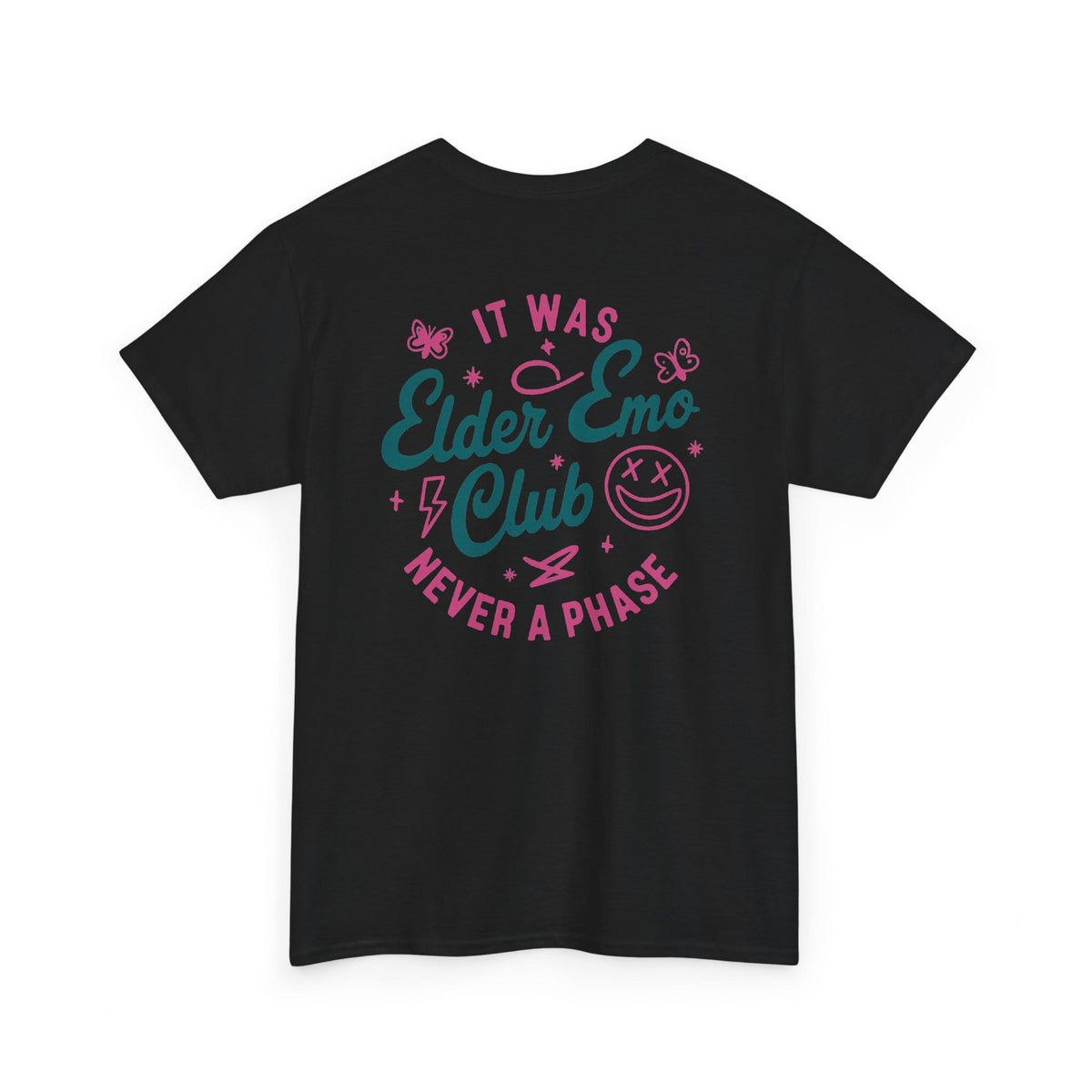 Elder Emo Club Smiley Tee S / Black