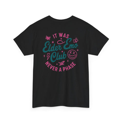 Elder Emo Club Smiley Tee S / Black