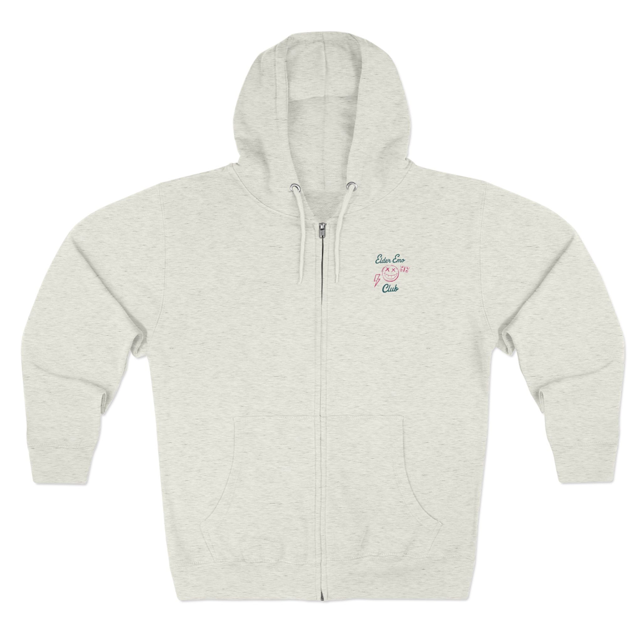 Elder Emo Club Zip-up Hoodie S / Oatmeal Heather