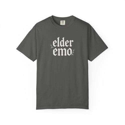 Elder Emo Gothic Tee on Comfort Colors Pepper / M
