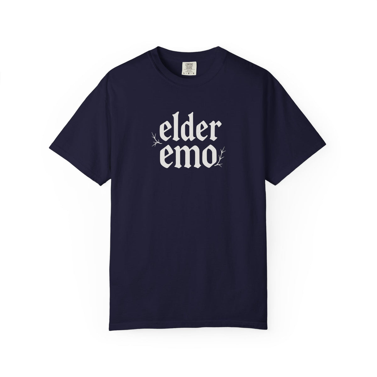 Elder Emo Gothic Tee on Comfort Colors True Navy / S