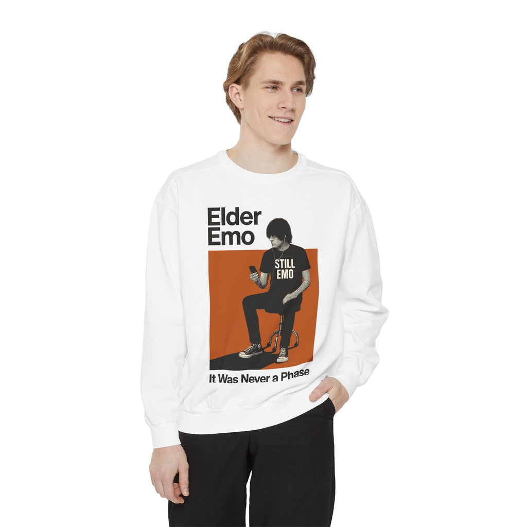Elder Emo in Halftone Sweatshirt on Comfort Colors