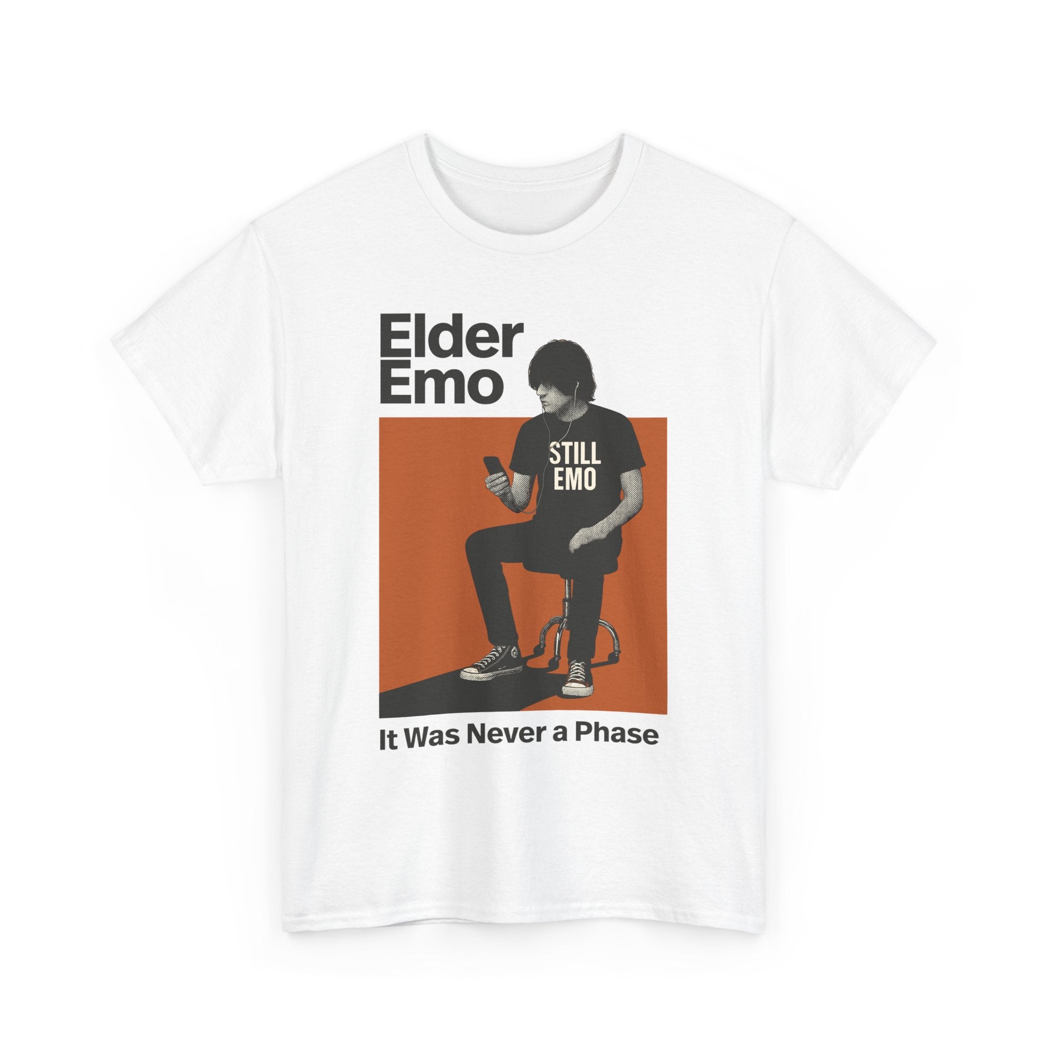 Elder Emo in Halftone Tee White / S