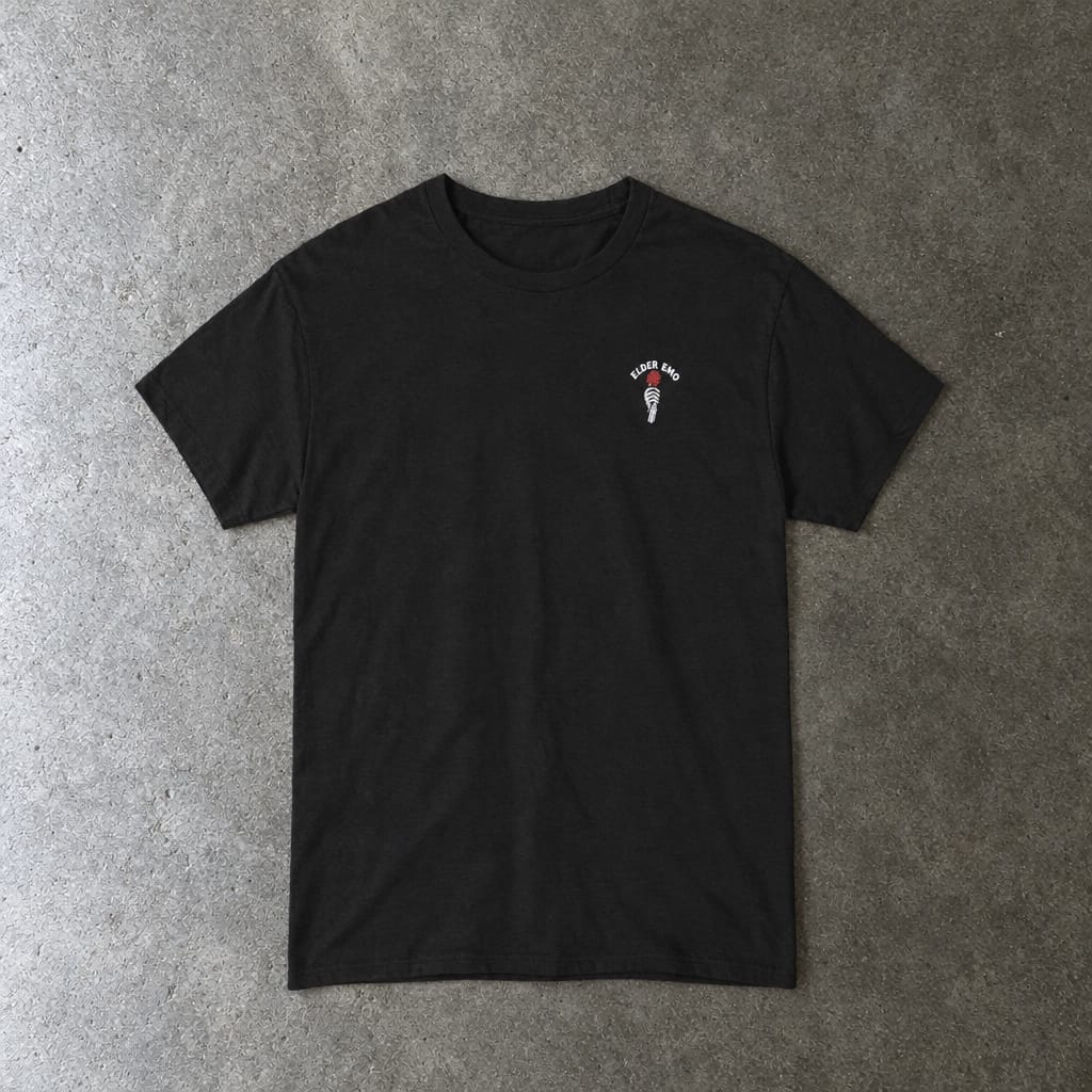 Elder Emo Rose Badge Tee Black / S