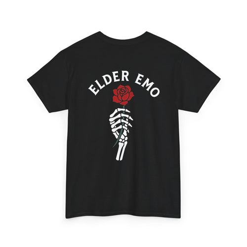 Elder Emo Rose Badge Tee S / Black