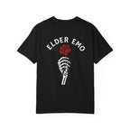 Elder Emo Rose Badge w/ Back Tee on Comfort Colors Black / S