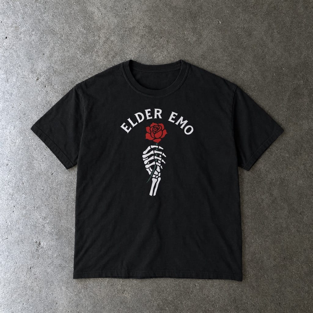 Elder Emo Rose Crop Black / S