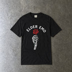 Elder Emo Rose Tee on Comfort Colors Black / S