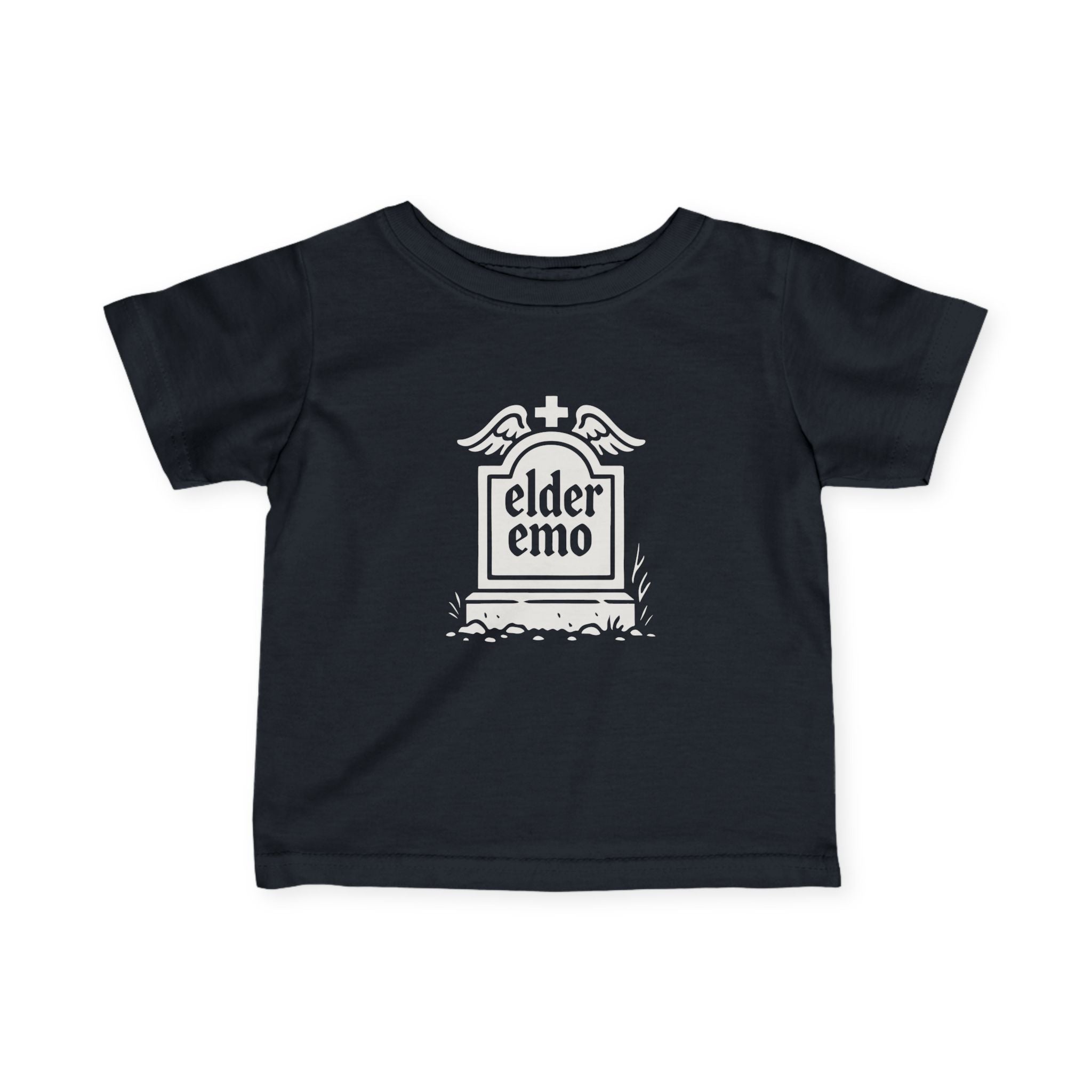 Elder Emo Tombstone Infant Tee Black / 6M