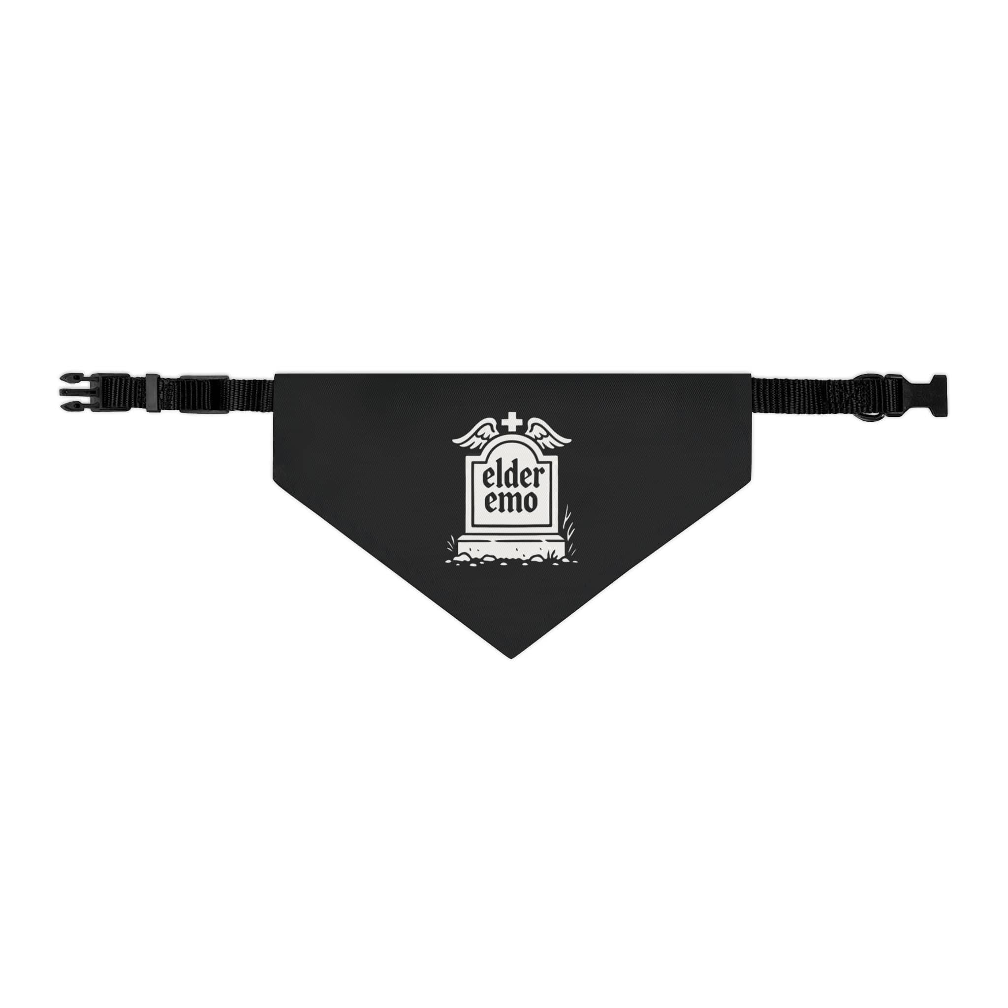 Elder Emo Tombstone Pet Bandana M