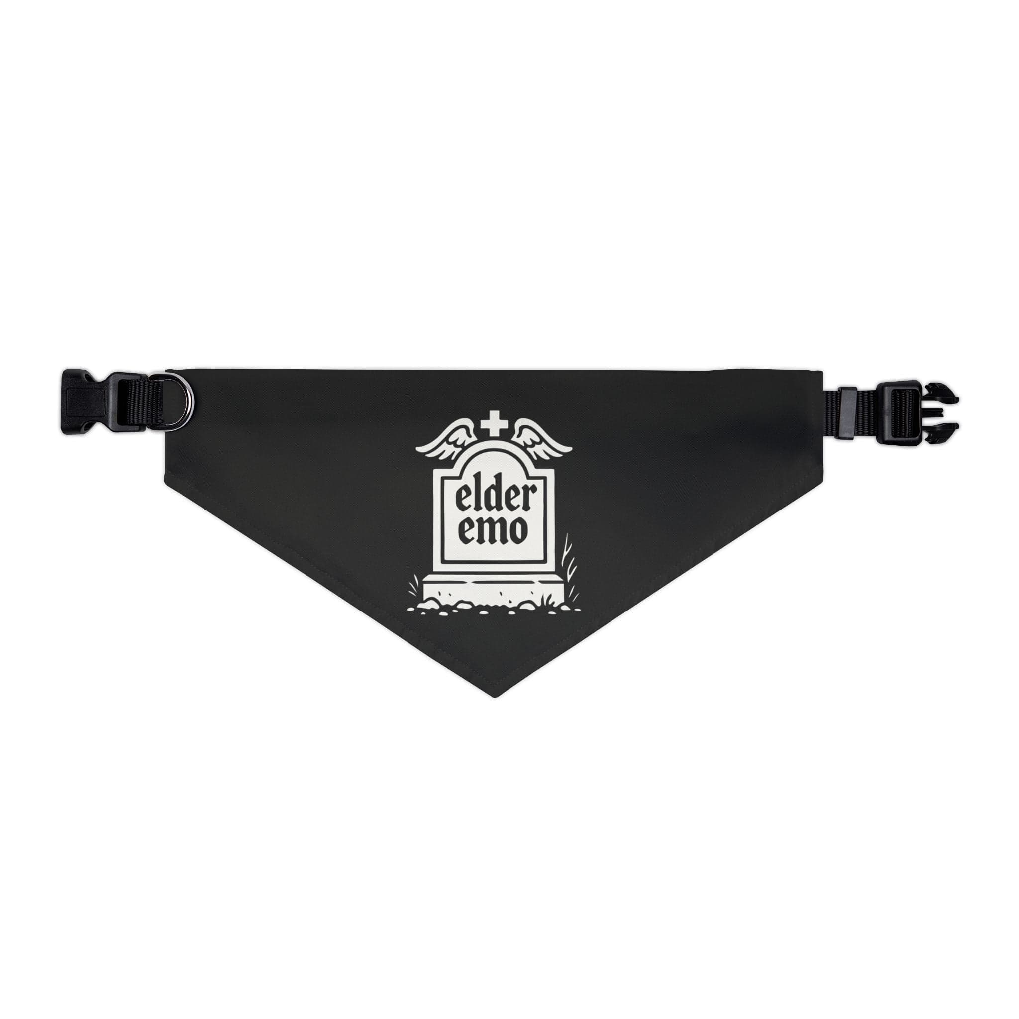 Elder Emo Tombstone Pet Bandana XL