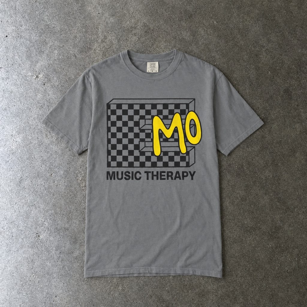 Emo Music Therapy BYW Tee on Comfort Colors Grey / S