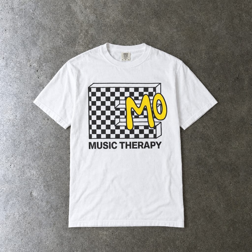 Emo Music Therapy BYW Tee on Comfort Colors White / S