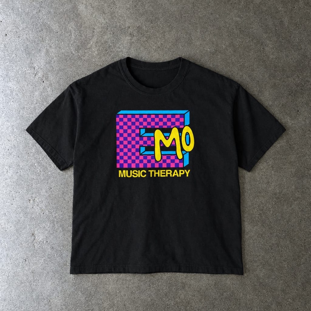 Emo Music Therapy Crop Black / S
