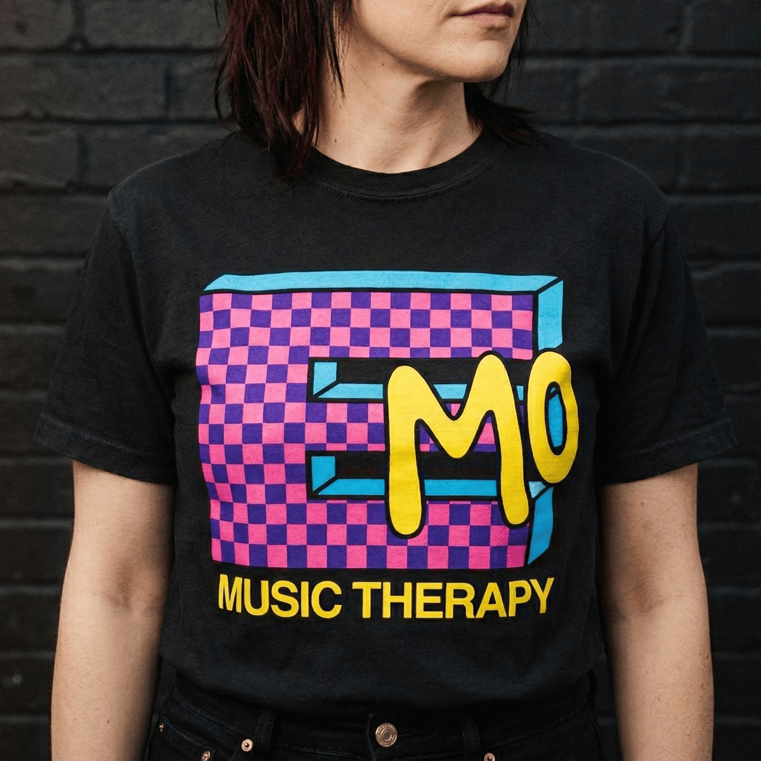 Emo Music Therapy Tee on Comfort Colors