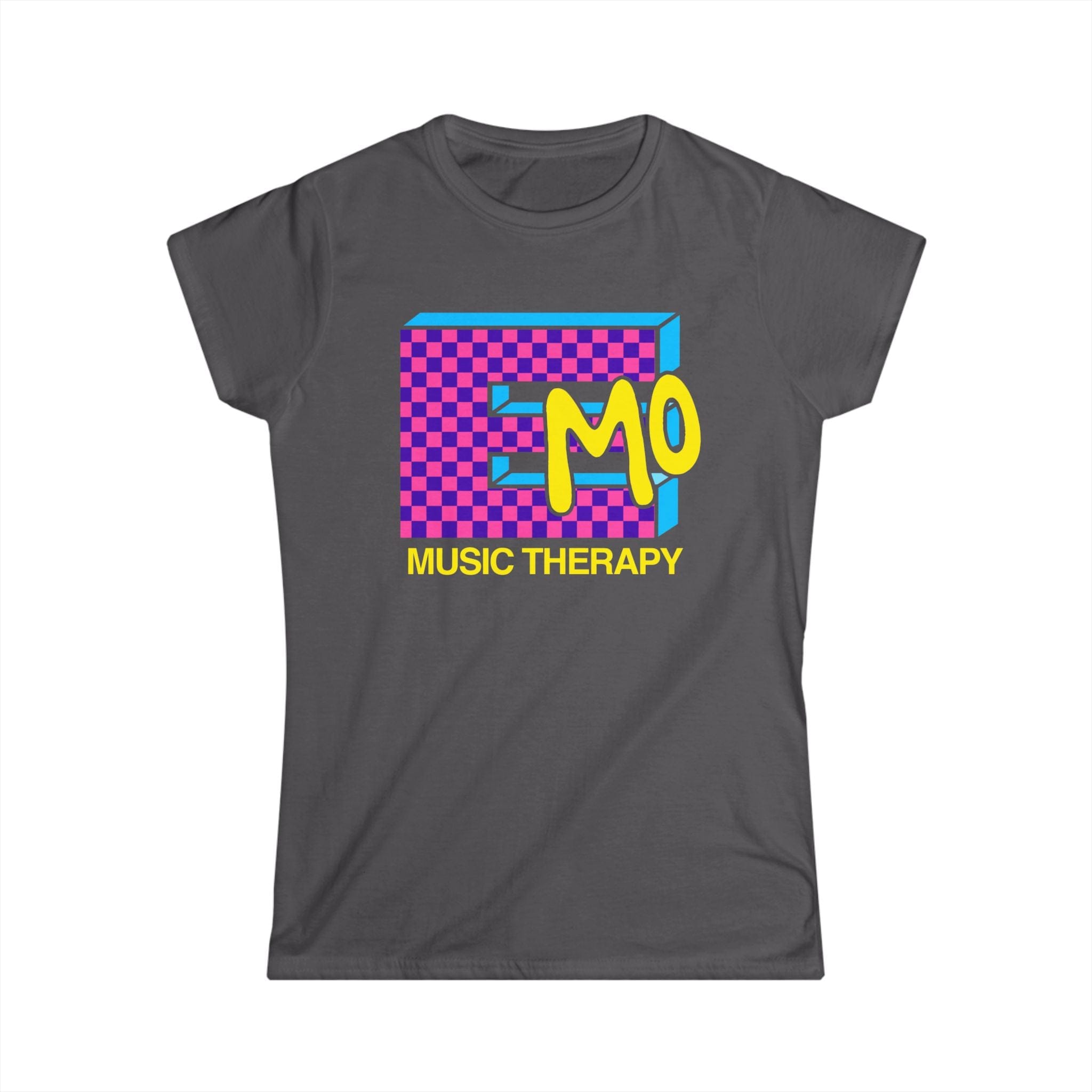 Emo Music Therapy Women's Fitted Tee S / Charcoal
