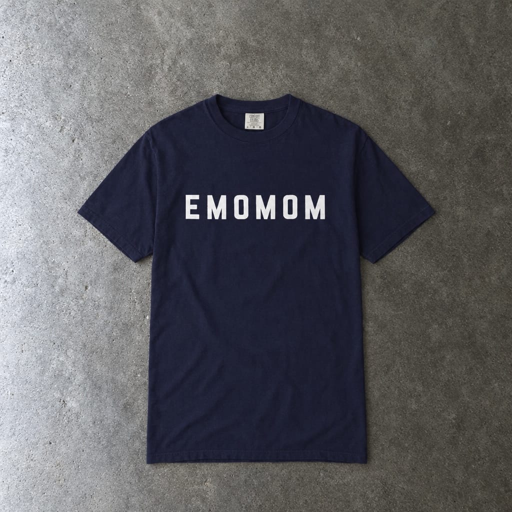 emomom Tee on Comfort Colors True Navy / S