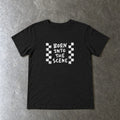 Born into the Scene toddler tee in black, laid flat