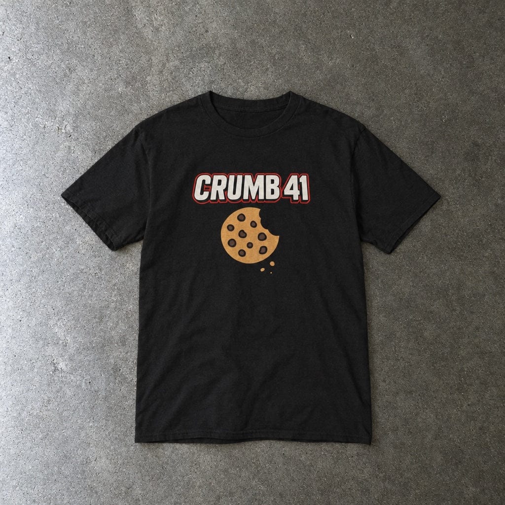 Crumb41 youth tee in black, laid flat
