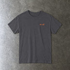 I'm Too Old For This Pit Danny Tee in charcoal, laid flat