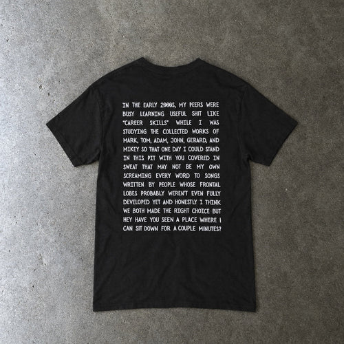 In the Early 2000s Tee toddler tee in black, laid flat, back view