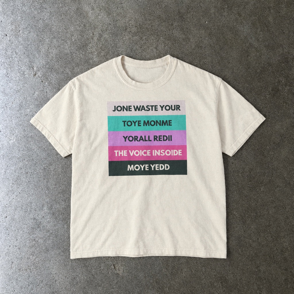 Jone Waste Your Toye Monme Crop on Comfort Colors toddler tee in ivory, laid flat