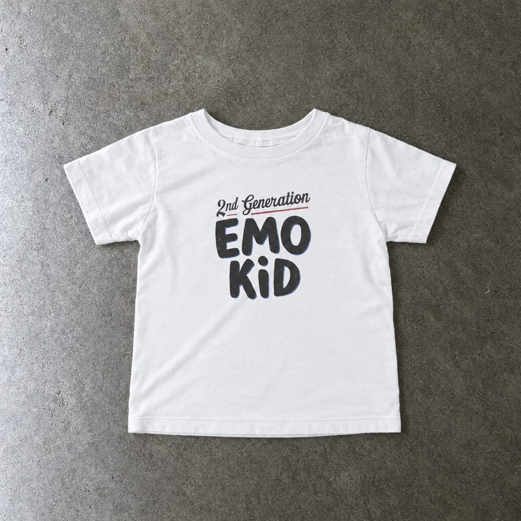 Second Generation Emo Kid- Infant Tee White / 6M