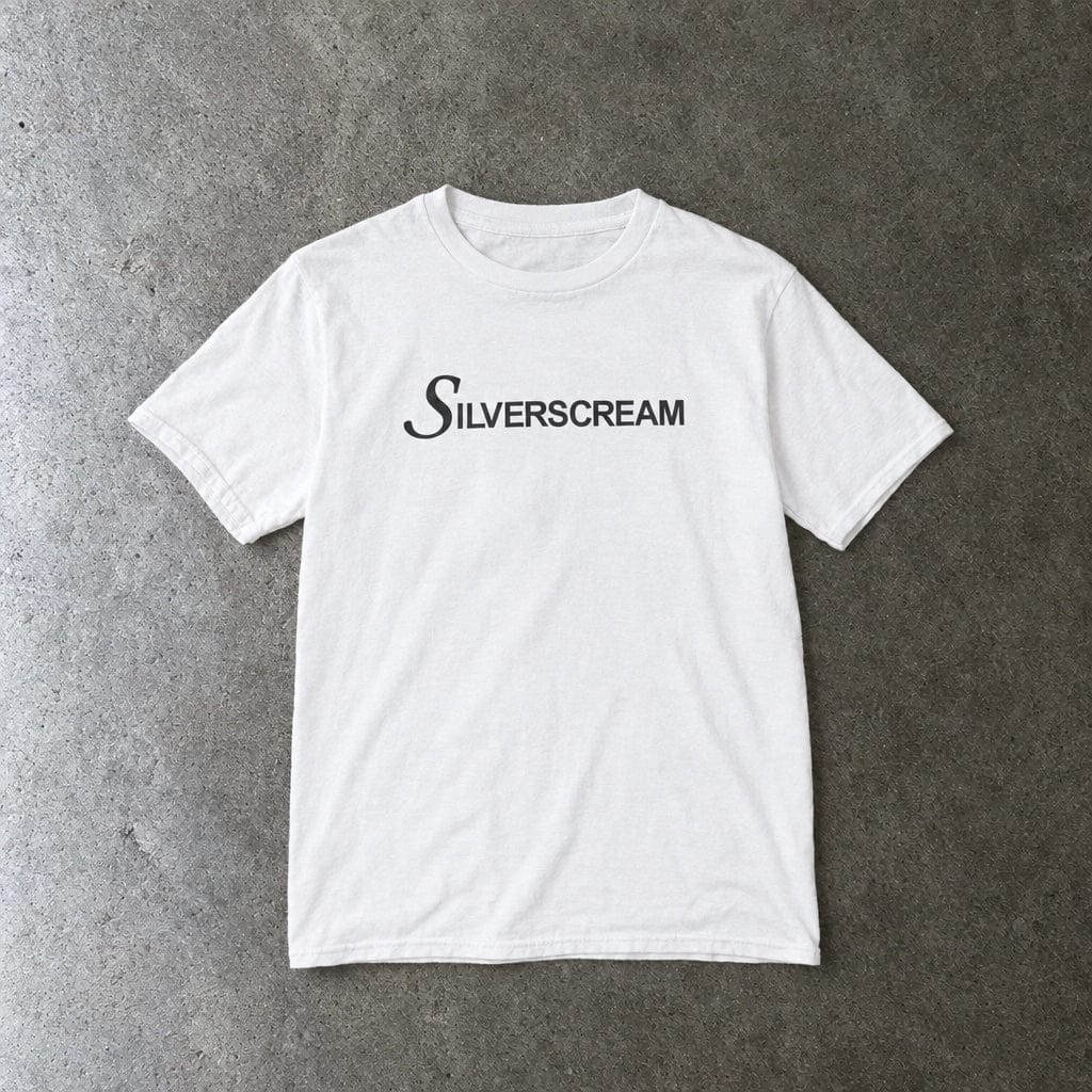 Silverscream youth tee in white, laid flat
