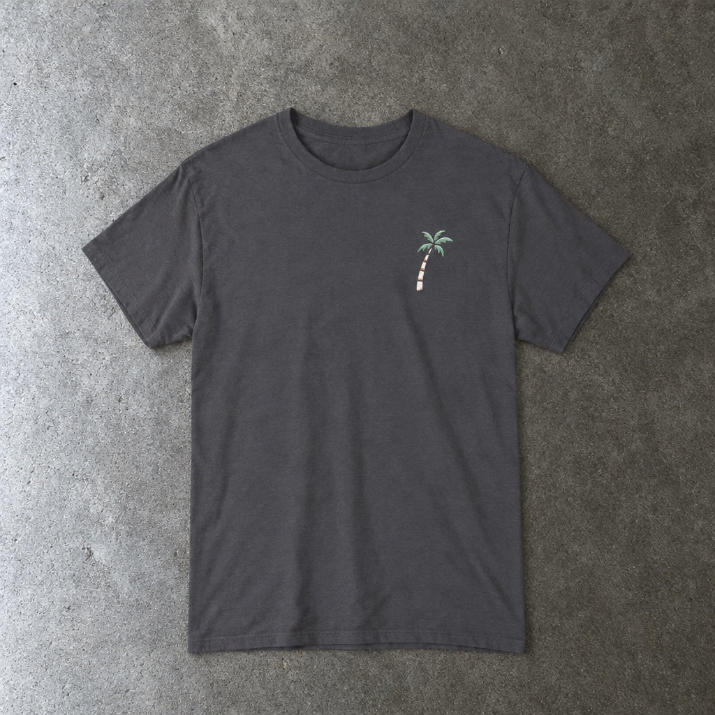 Still Emo Beach Club Tee toddler tee in charcoal, laid flat