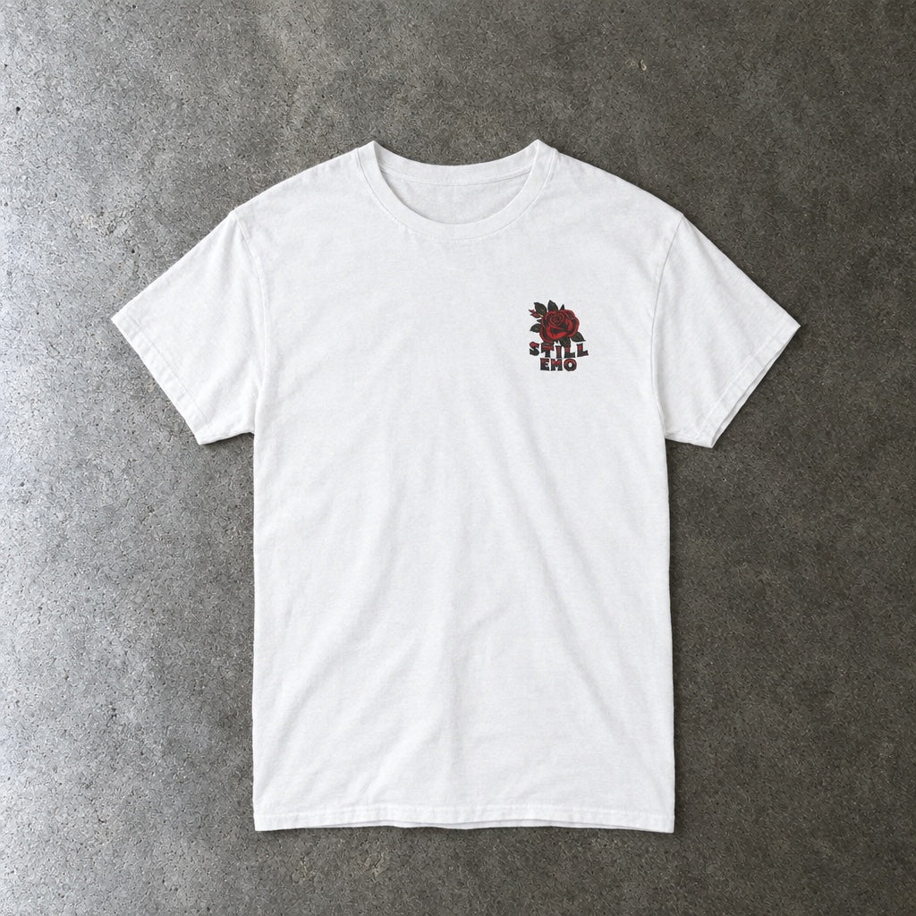 Still Not Okay Tee toddler tee in white, laid flat