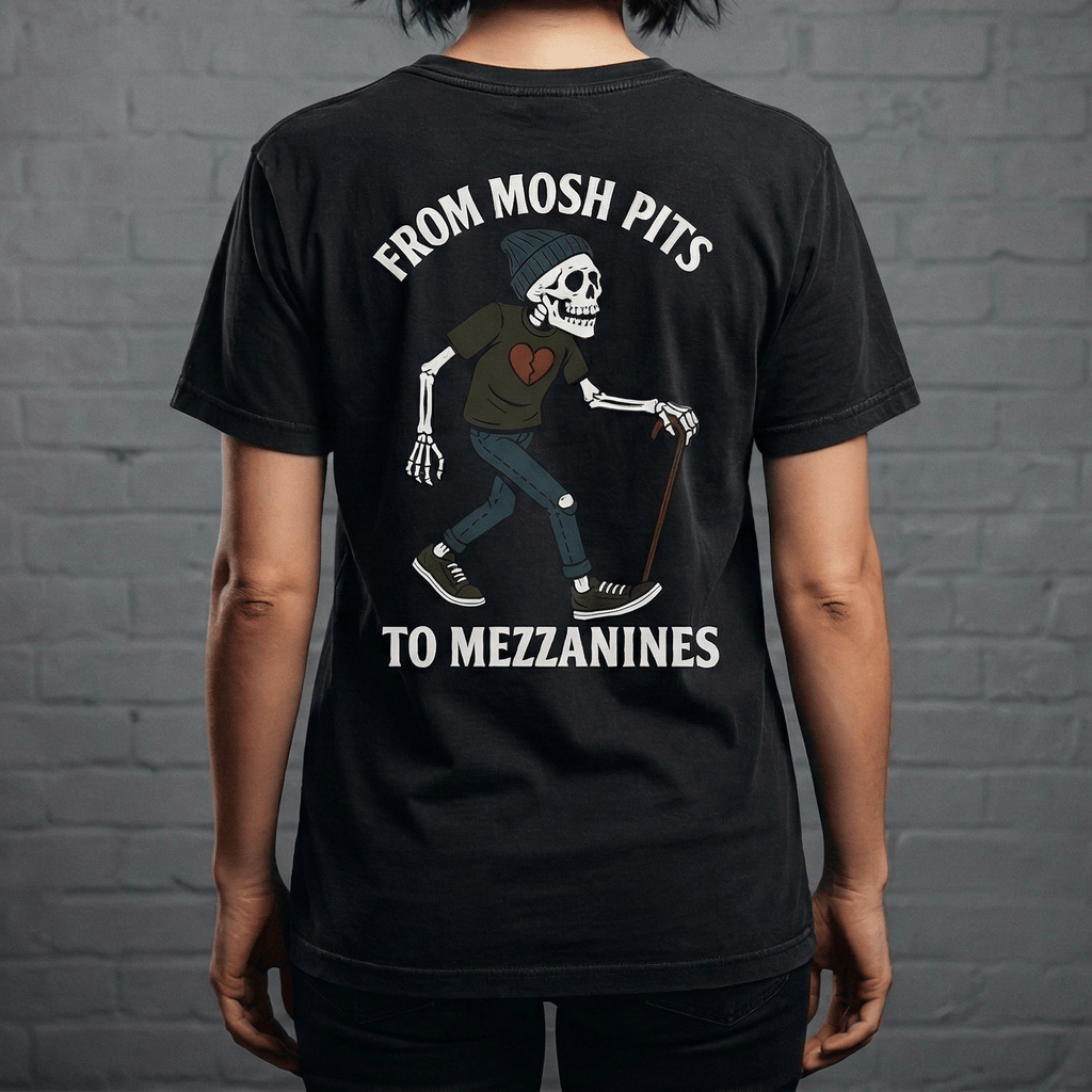 From Mosh Pits to Mezzanines Tee on Comfort Colors