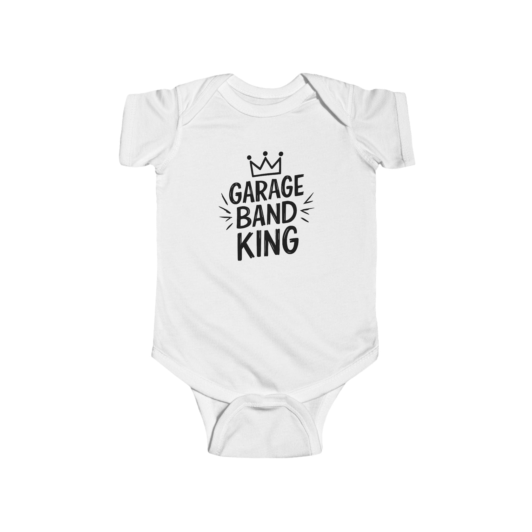 Garage Band King - Onesie White / NB (0-3M)