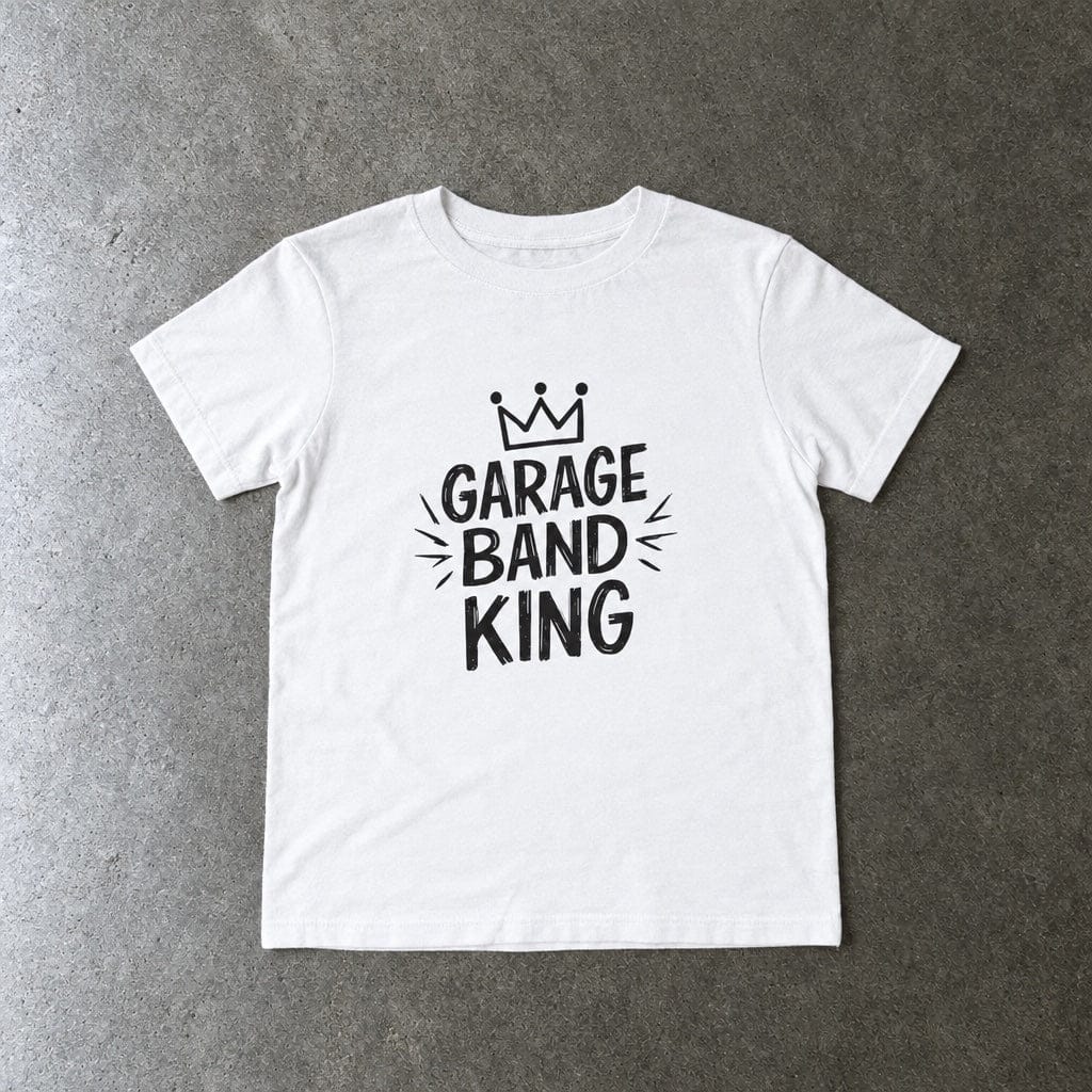 Garage Band King - Toddler Tee CA White / 2T