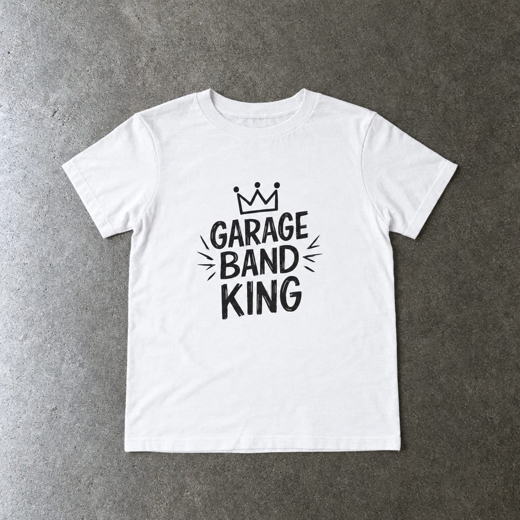 Garage Band King - Toddler Tee White / 2T