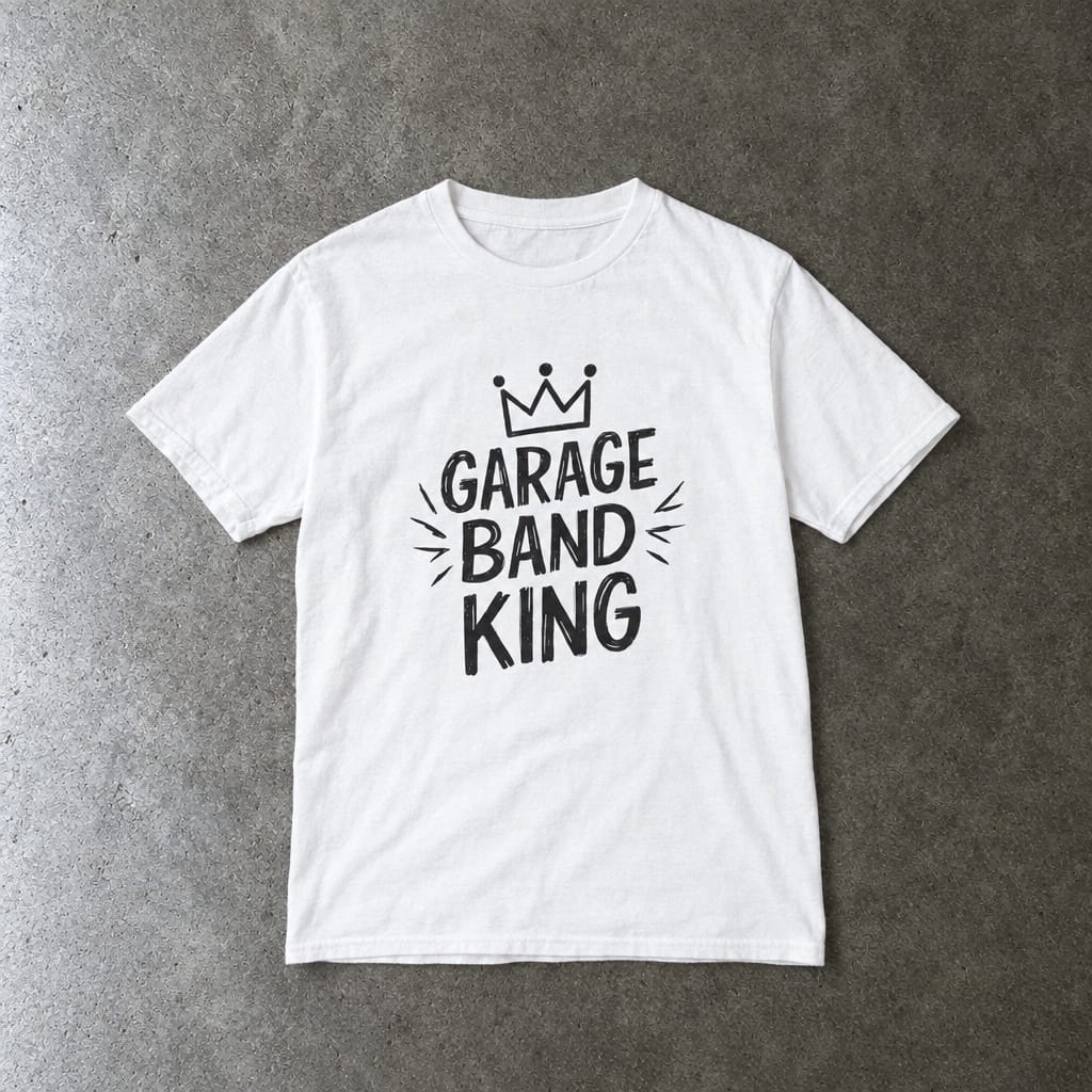 Garage Band King - Youth Tee White / XS