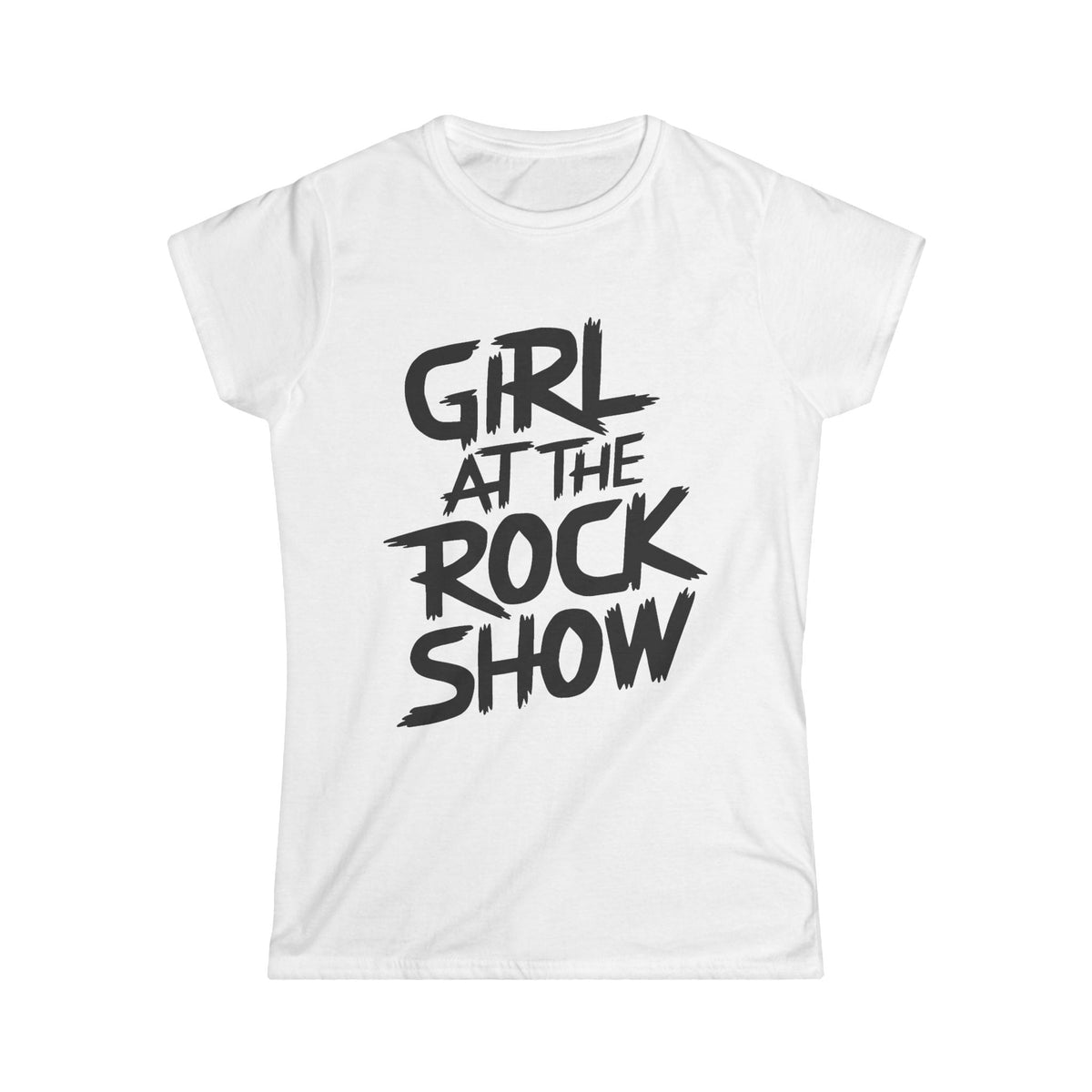 Girl At The Rock Show - Women's Tee CA S / White