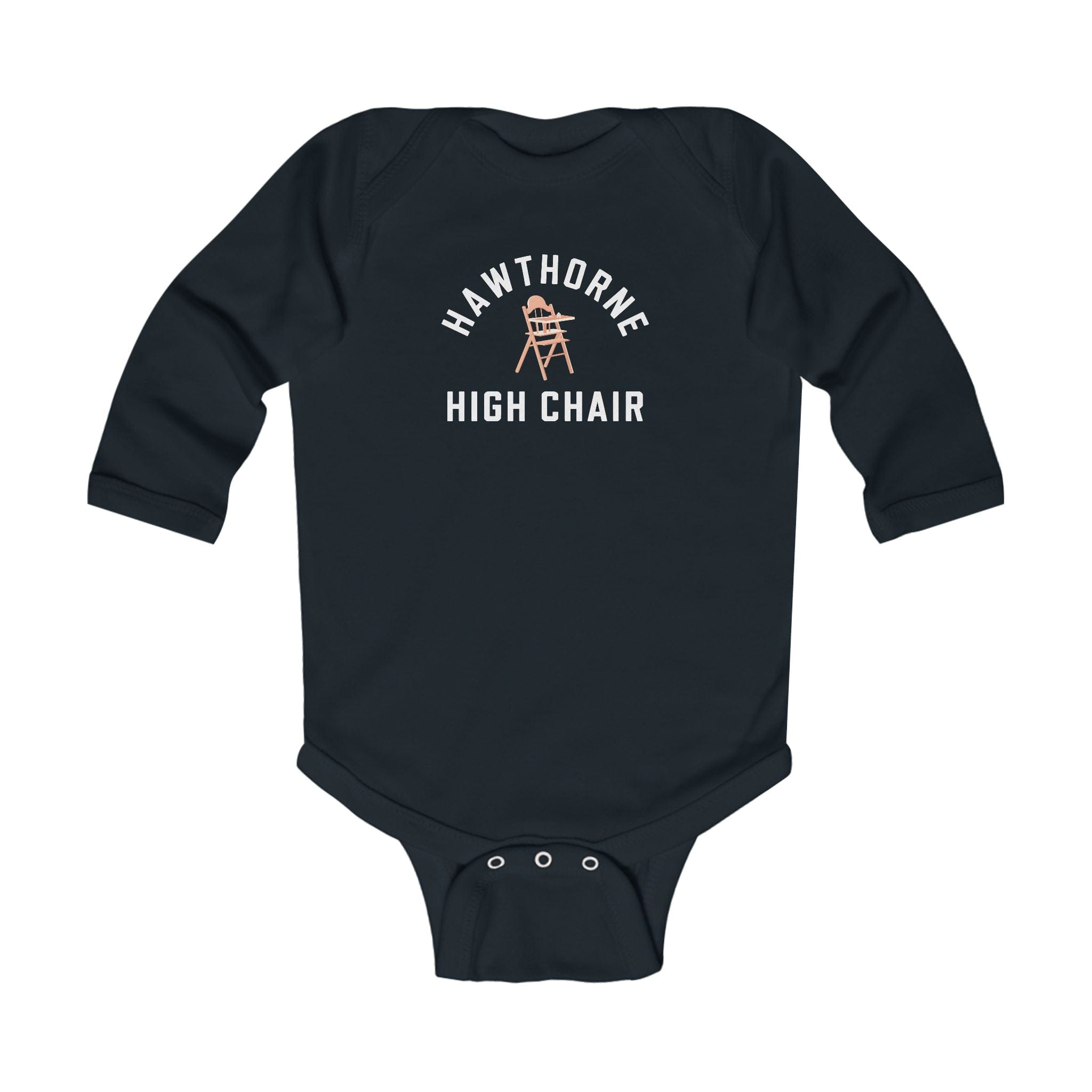 Hawthorne High Chair - Long Sleeve Onesie Black / NB (0-3M)