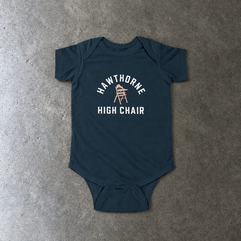 Hawthorne High Chair - Onesie CA Navy / NB (0-3M)