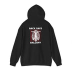 Heart Says Pit Back Says Balcony Hoodie S / Black