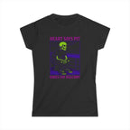 Heart Says Pit, Knees Say Balcony Neon Edition - Women's Tee S / Black