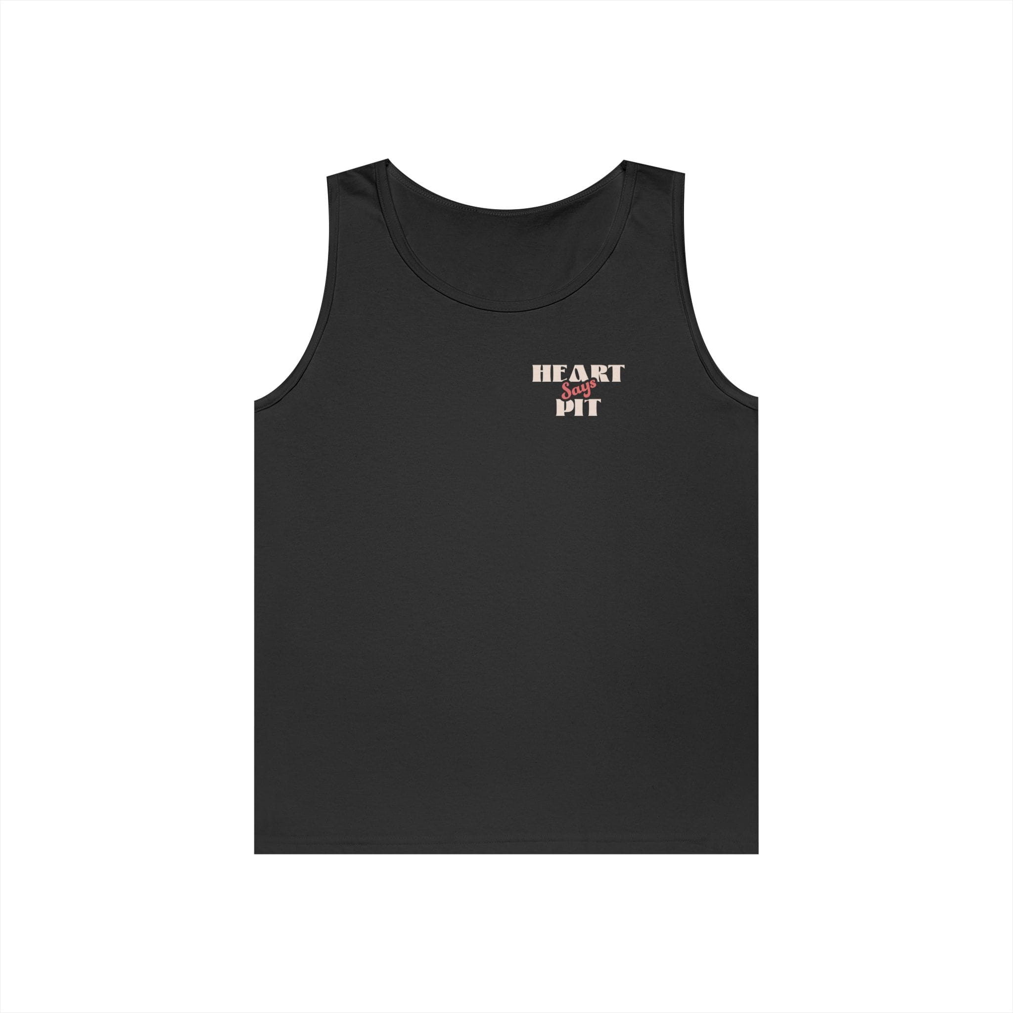 Heart Says Pit, Knees Say Sit Tank S / Black